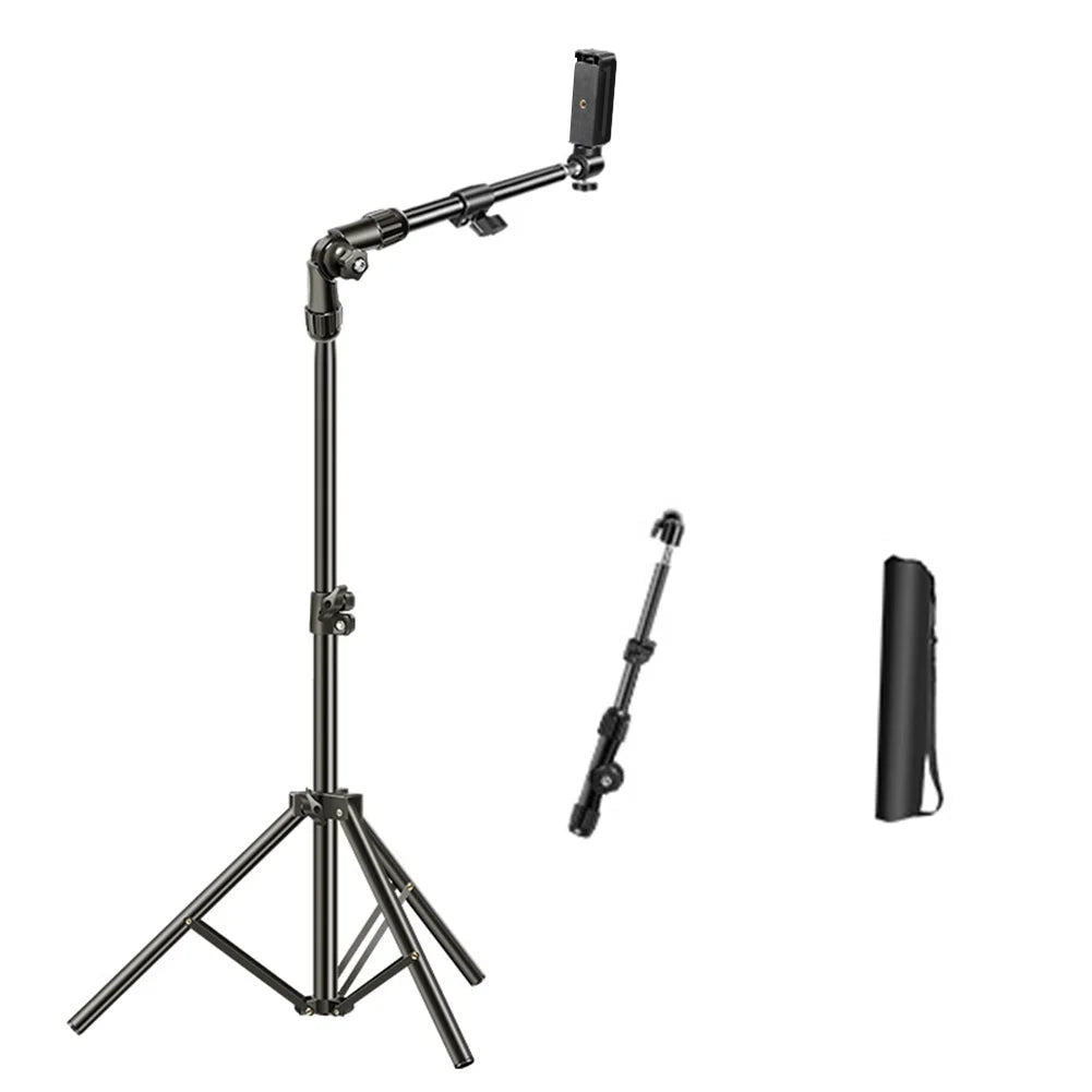 Phone Tripod Adjustable Cell Phone Tripod Stand Horizontal Stand for Video Recording