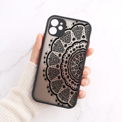 Mandala Dreamcatcher Case For iPhone 11 13 14 12 15 Pro Max Mini XR XS Max 6s 8 7 Plus SE 2022 2020 Clear Shockproof Phone Cover
