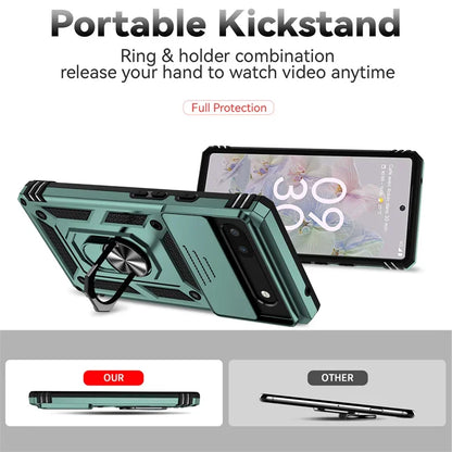 Slide Camera Protect Cover For Google Pixel 10 ProXL 9 8 7 Pro Magnetic Ring Holder Shockproof Armor Phone Case For Pixel 6 7 8A
