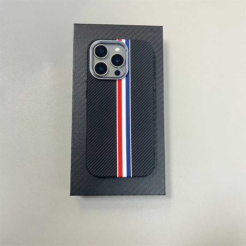 Geometric Carbon Fiber texture 3D Relief Magsafe case for iphone 13 15 14 pro 12pro 16 Pro Max Wireless Charging hard Case cover