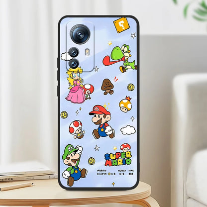 Cartoon Game Super M-Marios For Xiaomi Mi 13T 13 12T 12 11T 11i 11 A3 10T 10 9 Pro Lite Ultra 5G Black TPU Phone Case