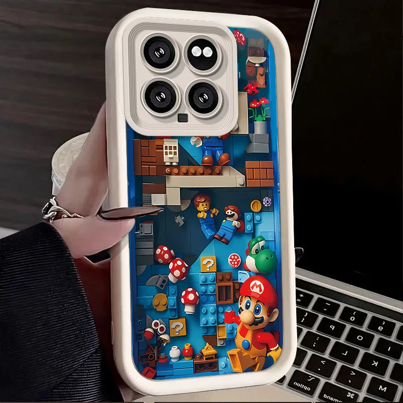Super M-Marios Bros Case for Xiaomi Mi 14 13 13T 12 12T 11 11T Pro Lite 12X 12S POCO F6 F5 X5 X3 NFC Soft Silicone Cover Funda