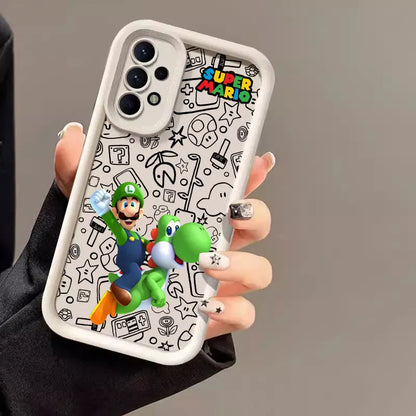 Cartoon Super M-Mario Bros Phone Case For Samsung Galaxy A14 A15 S21 S22 S23 S24 FE Plus Ultra A25 A35 A52 A53 A54 A55 5G Covers