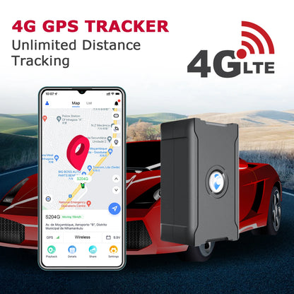 4G LTE GPS Tracker for Vehicles Car Motorcycle Unlimited Distance Tracking Device with Affordable Subscription