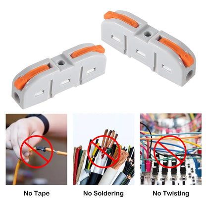20/34/50PCS Lever Wire Connectors, 1 to 1 Inline Assemblable Wire Connector, Electrical Connectors Wire Terminals