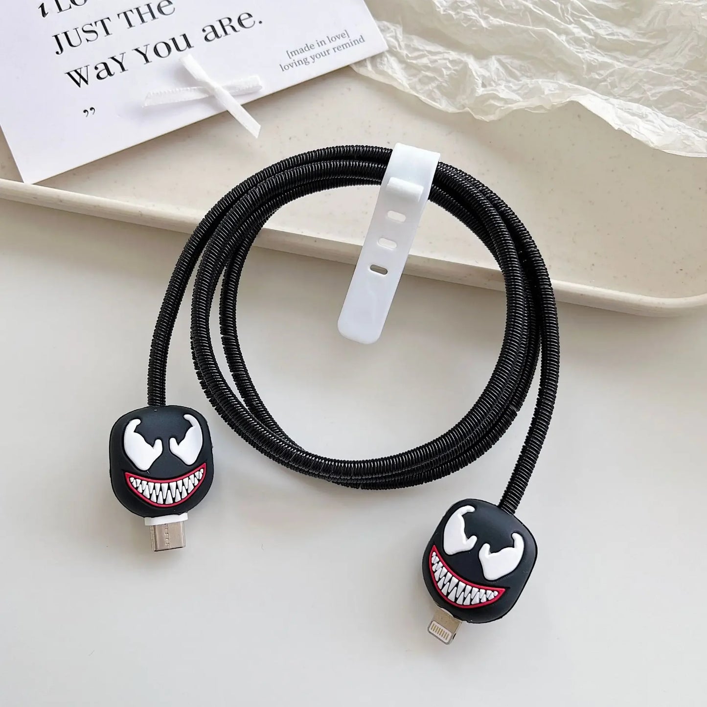 New Cartoon Charger Cable Protector for IPhone 15 14 13 12 18W 20W Charger Protection Cover Stitch Data Line Winder Protective