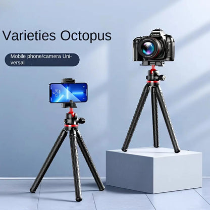 New 2in1 Flexible Octopus Tripod with Remote Control Selfie Stick Big Light Phone Holder Screw Portable for iPhone 13 14 Pro Max