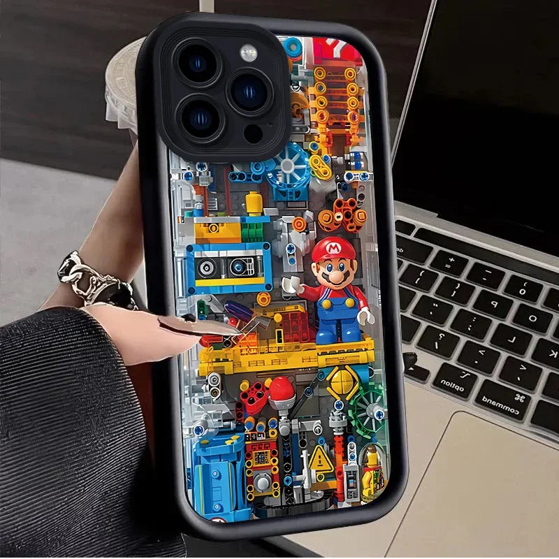 Cartoon Super M-Marios Bros Case for iPhone 16 E 15 Pro Max 14 Plus 13 12 Mini 11 Pro Max XS X 8 7 SE Liquid Silicone Back Cover