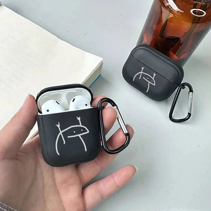 Hot Off Stylish Black Airpods Case Clear Case For Airpods 4 2 3 Pro 2 Generation Airpod Pro Cover Gift For Boyfriend Earphone