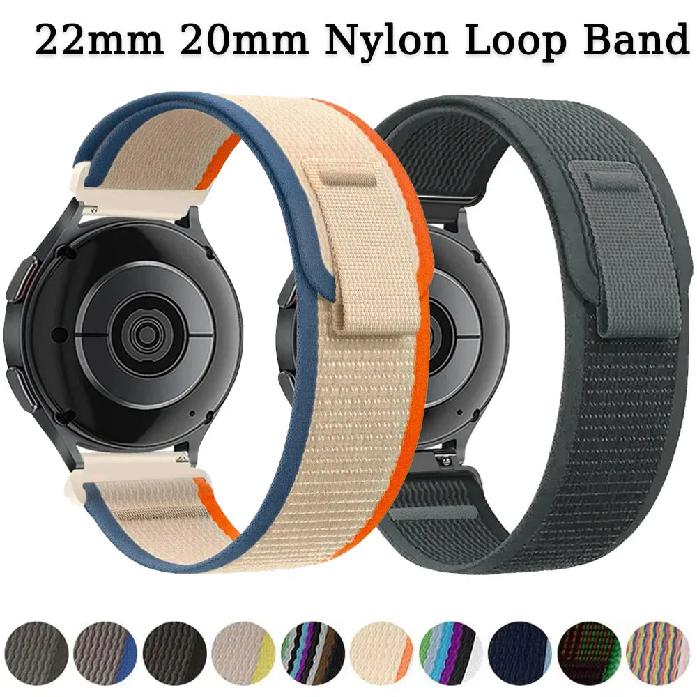 22mm 20mm Trail Loop Band for Amazfit Active 2/GTS 4/GTR 3 Pro/Balance 2/Bip 6 Nylon Bracelet for Huawei Watch GT6/5 46mm Strap