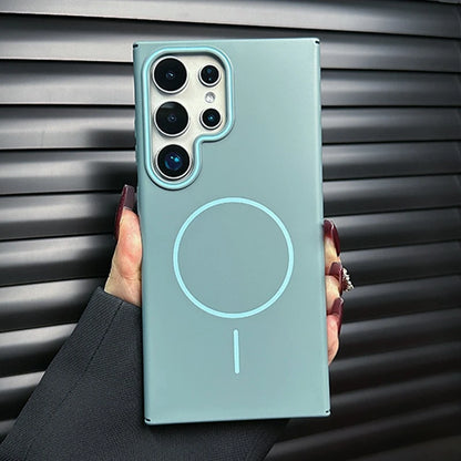 Luxury Slim Matte Magsafe Case for Samsung Galaxy S25 S24 S23 Ultra S22 Plus S21 Note 20 Solid Color Shockproof PC Phone Cover