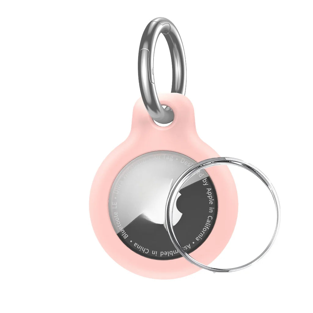 Waterproof AirTag Keychain Holder tag Lock Case Wire Cable,  Anti-Lost Protective Case with Keyring for Luggage, Key, Backpack
