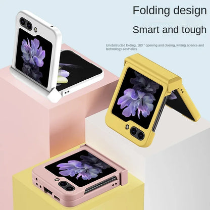 Skin Feel Hard Shell Phone Case for Samsung Galaxy Z Flip 7 6 5 4 3  Flip6 Flip5 Flip4 Flip7 Hinge Protection Shockproof Cover