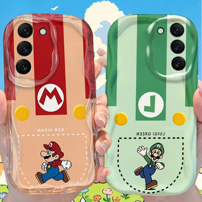Super M-Marios Bros Case for Samsung Galaxy A53 A50 A50S A36 A35 A34 A32 A30 A26 A25 A24 A20 A16 A15 A06 A05S A05 M55 5G Cover