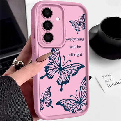 Butterfly Case For Samsung Galaxy S25 S24 S23 S22 Ultra S21 S24 FE A14 A34 A15 A35 A52 A53 A54 A16 A56 5G Shockproof Soft Cover