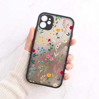 Fashion Flower Phone Case For Samsung Galaxy S25 S24 S23 S22 Ultra S21 FE Plus A15 A35 A55 A34 A54 A33 A53 A52S Clear Back Cover
