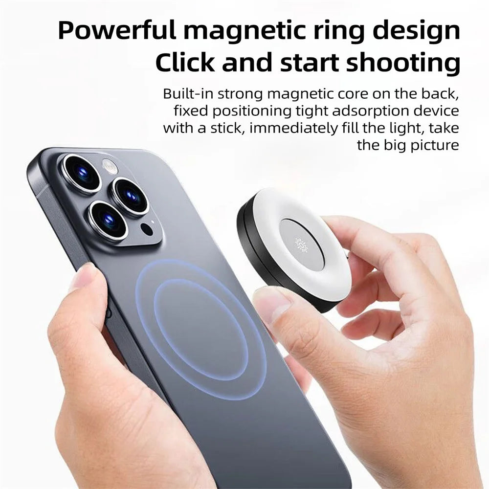 2025 New Smartphone Magnetic Fill Light Mini Selfie Light 3 Modes Adjustable Brightness for Iphone XIAOMI HUAWEI SAMSUNG Phone