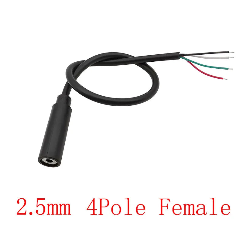 1Pcs 2.5/3.5mm Male Plug/Female Jack Mono/Stereo AUX 2/3/4Pole To Bare Wire Connector DIY Audio Headphone Repair Extension Cable