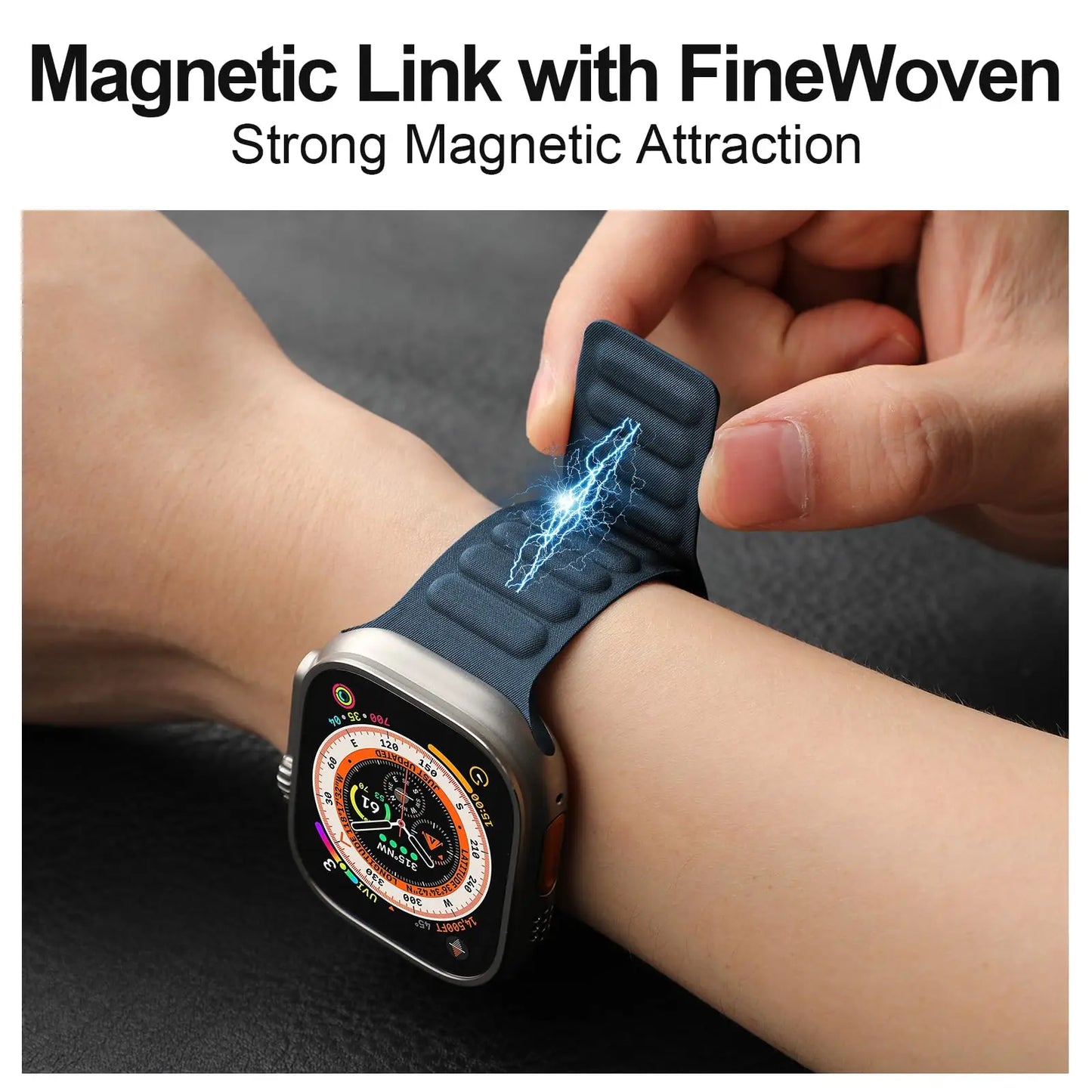 FineWoven strap For Apple Watch Band Ultra 2 49mm 44mm 40mm 45mm 41 46mm Magnetic loop correa bracelet iWatch Series 9 8 SE 7 10
