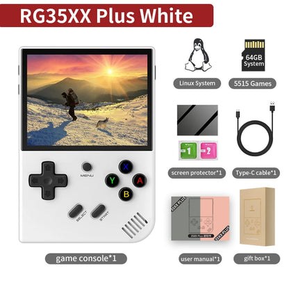 ANBERNIC RG35XX Plus/RG35XX Retro Handheld Game Console 3.5″ IPS Screen Linux Portable Video Game Player Support HD-M-I TV Outpu