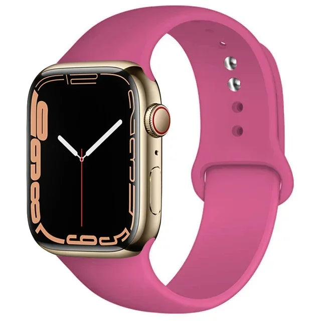 Silicone Band For Apple Watch strap 44mm 45mm 40mm 41mm 42-38mm 45 mm sport bracelet iwatch series 8 7 6 5 4 3 SE 9 Ultra 2 49mm