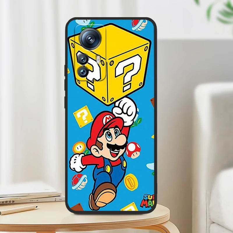 Cartoon Game Super M-Marios For Xiaomi Mi 13T 13 12T 12 11T 11i 11 A3 10T 10 9 Pro Lite Ultra 5G Black TPU Phone Case