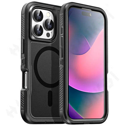Case For iPhone 16 15 14 13 12 11 Pro XR Max Plus Heavy Duty Shockproof Anti-Scratch Rugged Protective with Kickstand Cover