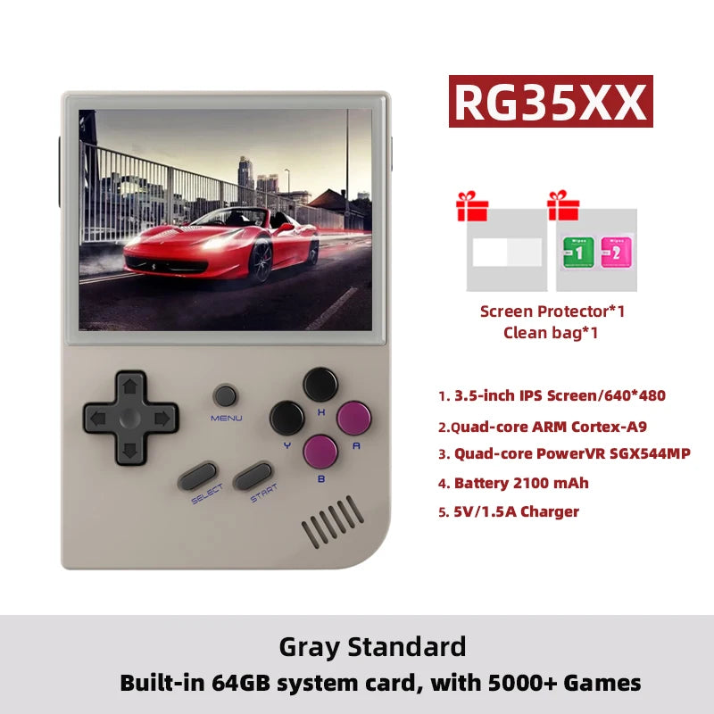 ANBERNIC RG35XX Plus/RG35XX Retro Handheld Game Console 3.5″ IPS Screen Linux Portable Video Game Player Support HD-M-I TV Outpu