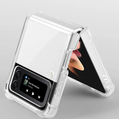 Magnetic Transparent For Samsung Galaxy Z Flip 3/4/5 Magsafe  Case Durable Air-Cushioned Support Wireless Charging Phone Case