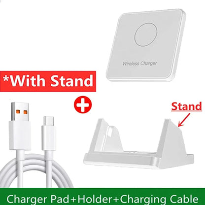 30W Wireless Charger Pad Stand Desktop Ultra-thin Mobile Phone Fast Charging Dock Station For iPhone 15 14 13 12 Samsung Xiaomi