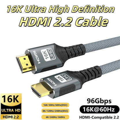 FDBRO 8K HDMI 2.1 Cable 8K@60Hz 4K@120Hz 48Gbps EARC ARC HDCP Ultra High Speed HDR For RTX Video Cable PC Laptop Projector HD TV