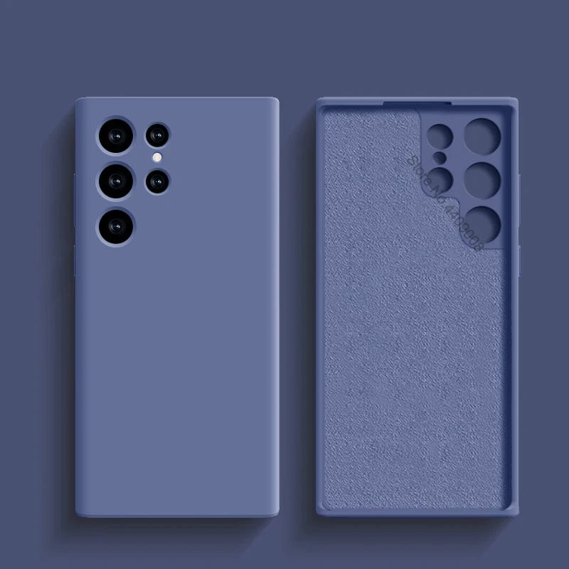 Liquid Silicone Shockproof Case For Samsung Galaxy S24 S23 S22 S21 S25 Ultra A55 A54 A34 A52 5G Accessories Cute Soft Back Cover