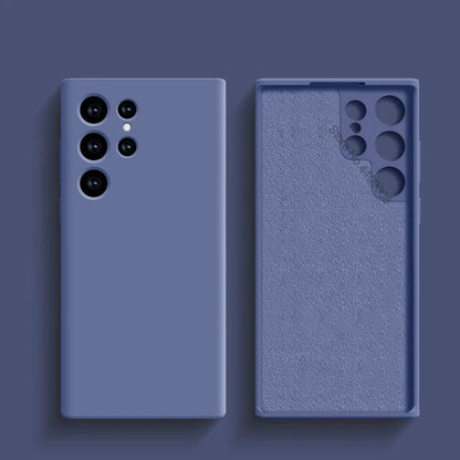 Liquid Silicone Shockproof Case For Samsung Galaxy S24 S23 S22 S21 S25 Ultra A55 A54 A34 A52 5G Accessories Cute Soft Back Cover
