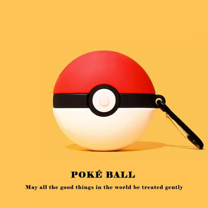 For Airpods 1 2 3 4 Pro Pro 2 Case Cute Cartoon Pokeball Silicone Earphone Case Accessories Cover
