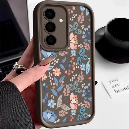 Small Flowers Phone Case For Samsung Galaxy S25 Edge S24 S23 Ultra Plus S24 FE A55 A54 A15 A14 A35 A25 A16 A56 A26 A36 TPU Cover