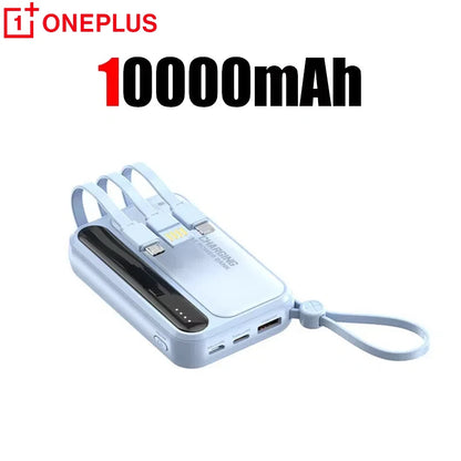 Oneplus Built in Cables Power Bank 4 In1 50000mAh Large Capacity Intelligent Digital Display Light Portable Battery For Samsung