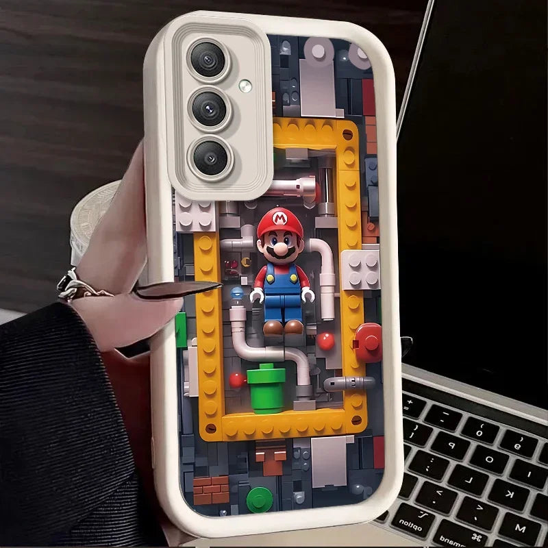 Super M-Marios Bros Case for Samsung Galaxy A53 A50 A50S A36 5G A35 A34 A33 A32 A30 A26 A24 A23 A22 A20 A16 A15 A14 A13 4G Cover