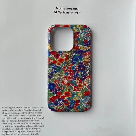 Summer Cute Flowers Floral Case for iPhone 16 15 14 13 Pro Max 12 Mini 11 Pro Plus 7 8 Shockproof Protective Hard Acrylic Cover