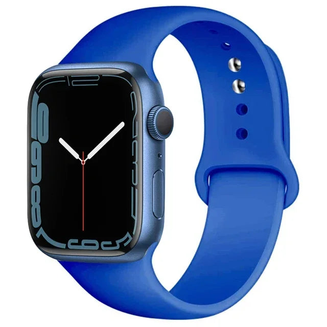 Silicone Band For Apple Watch strap 44mm 45mm 40mm 41mm 42-38mm 45 mm sport bracelet iwatch series 8 7 6 5 4 3 SE 9 Ultra 2 49mm