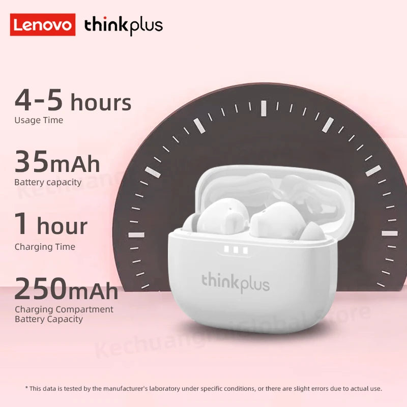 100% Original Lenovo Headphones Wireless Bluetooth 5.2 Earbuds HiFi Stereo Noise Reduction Headphones Touch Control 250mAH New