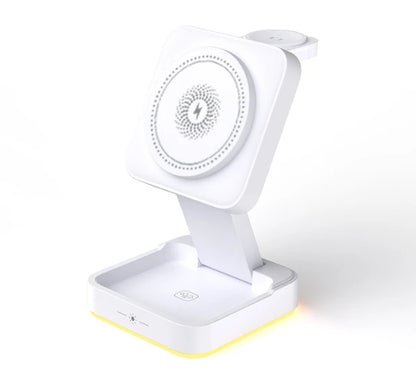 30W 3 in 1 Foldable Charging Station Fast Magnetic Wireless Charger Stand for iPhone 15 14 13 12 Apple Watch 8 7 6 Airpods Pro