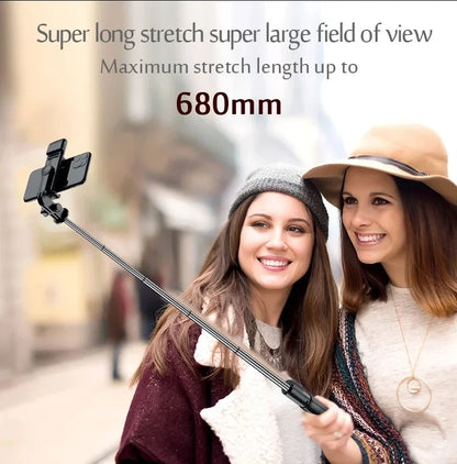 Extendable Selfie Stick Tripod Phone Tripod with,Group Selfies/Live Streaming/Video Recording Compatible with All Cellphones