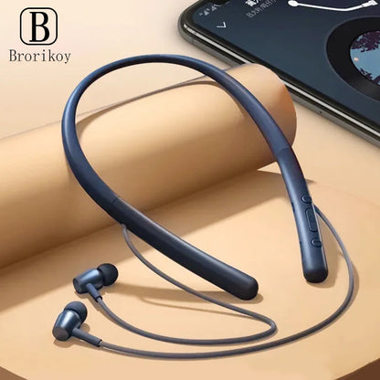Wireless Earphone Bluetooth 5.0 Magnetic Neckband Headphone IPX5 Waterproof Sport Headset with Noise Cancelling Mic For Samsung