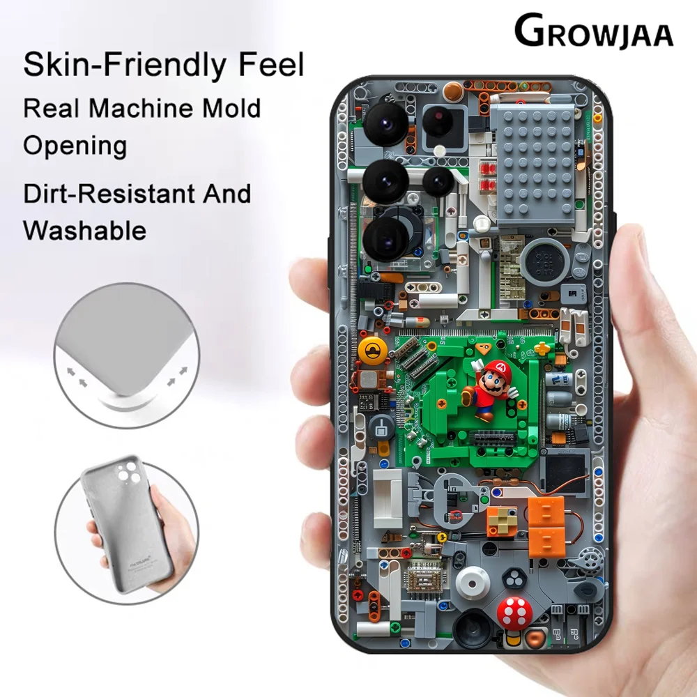 Super M-MarioS Bros Game Phone Case for Samsung Galaxy S24 Ultra S22 S23 Ultra S21 S20 5G Protective Silicone TPU Funda