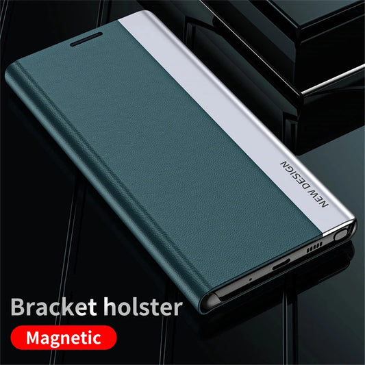 Luxury Leather Flip Case For Samsung Galaxy S25 S24 S23 S22 S21 S20 Ultra Plus S25 Edge S23 S21 S24 FE Note 20 Ultra Stand Cover