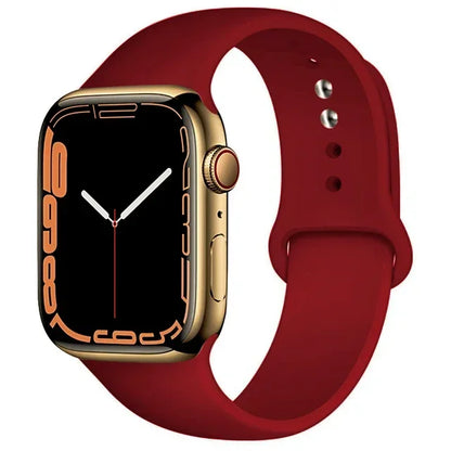 Silicone Band For Apple Watch strap 44mm 45mm 40mm 41mm 42-38mm 45 mm sport bracelet iwatch series 8 7 6 5 4 3 SE 9 Ultra 2 49mm