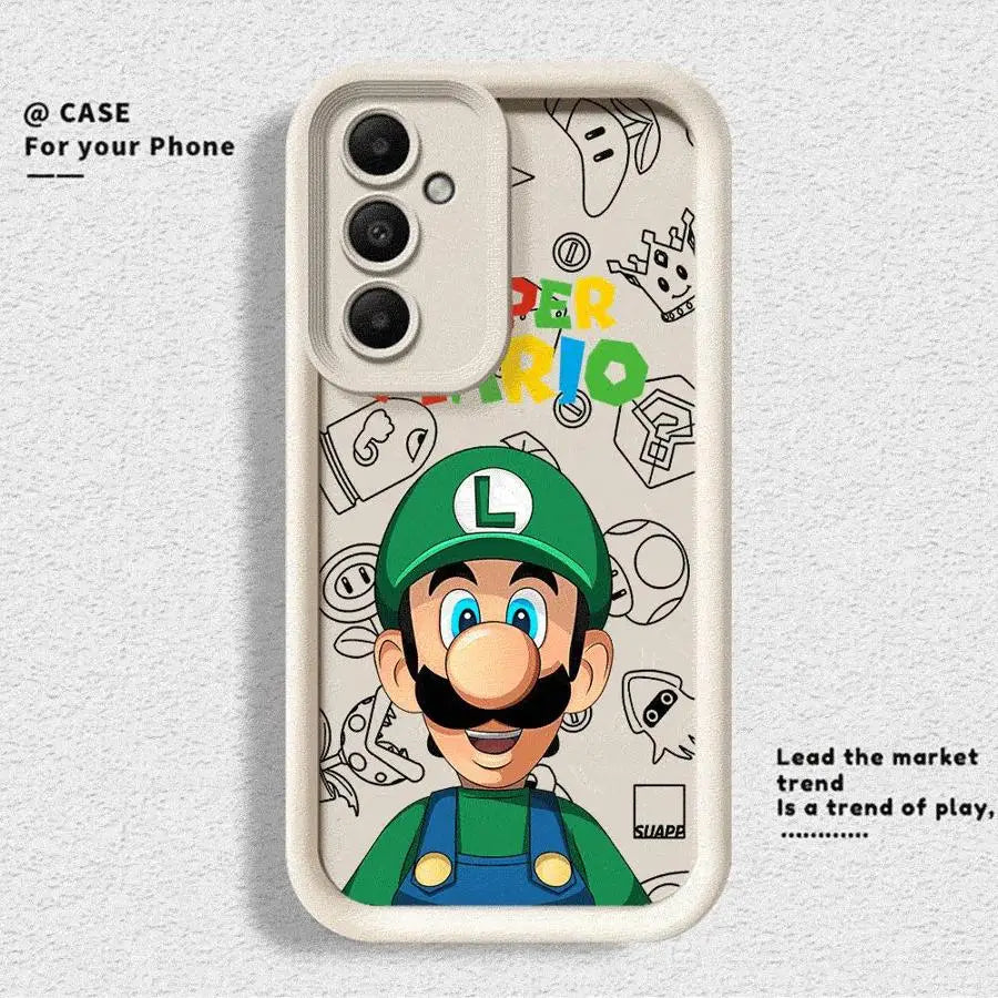 Super M-Marios Bros Phone Case for Galaxy A12 A13 A14 4G 5G A13 A22 A16 5G A23 4G 5G A24 4G A32 4G 5G A33 5G A34 5G Matte