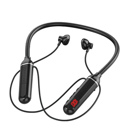 Bluetooth 5.2 Earphones Neckband Headphones TWS Wireless Headsets HiFi Stereo LED Digital Display Dual Mode Waterproof Earbuds