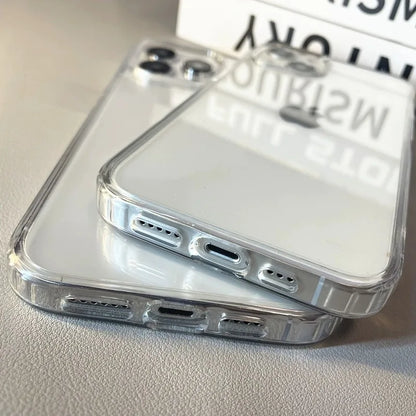 Luxury Transparent Soft Acrylic Phone Case For iPhone 17 16 15 14 13 12 11 Pro Max XS X XR 7 8 Plus Shockproof Protective Cover