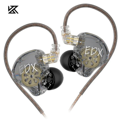 KZ EDX Lite HiFi Monitor Earphones Dynamic Driver In Ear Headphones Noise Cancelling Earbuds Detachable design Wired Headest